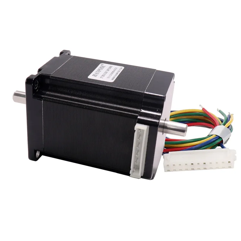 Шаговый двигатель с двумя валами 23HS7628-SZ шаговый D = 8 мм 2 А 189 Н см Nema 23 24 В для