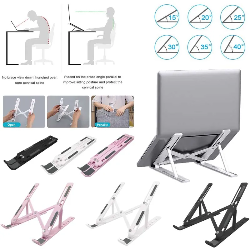 

Foldable Laptop Stand Notebook Stand Portable Laptop Holder Tablet Stand Adjustable Riser Bracket for MacBook Air Pro Ipad