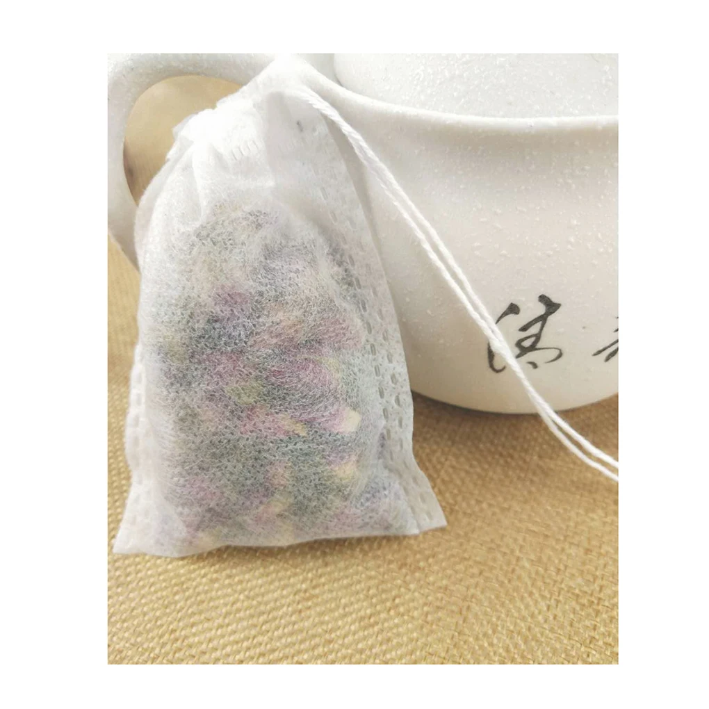

new 100Pcs/Lot Teabags 5 x 7CM Empty Scented Tea Bags With String Heal Seal Filter Paper for Herb Loose Tea