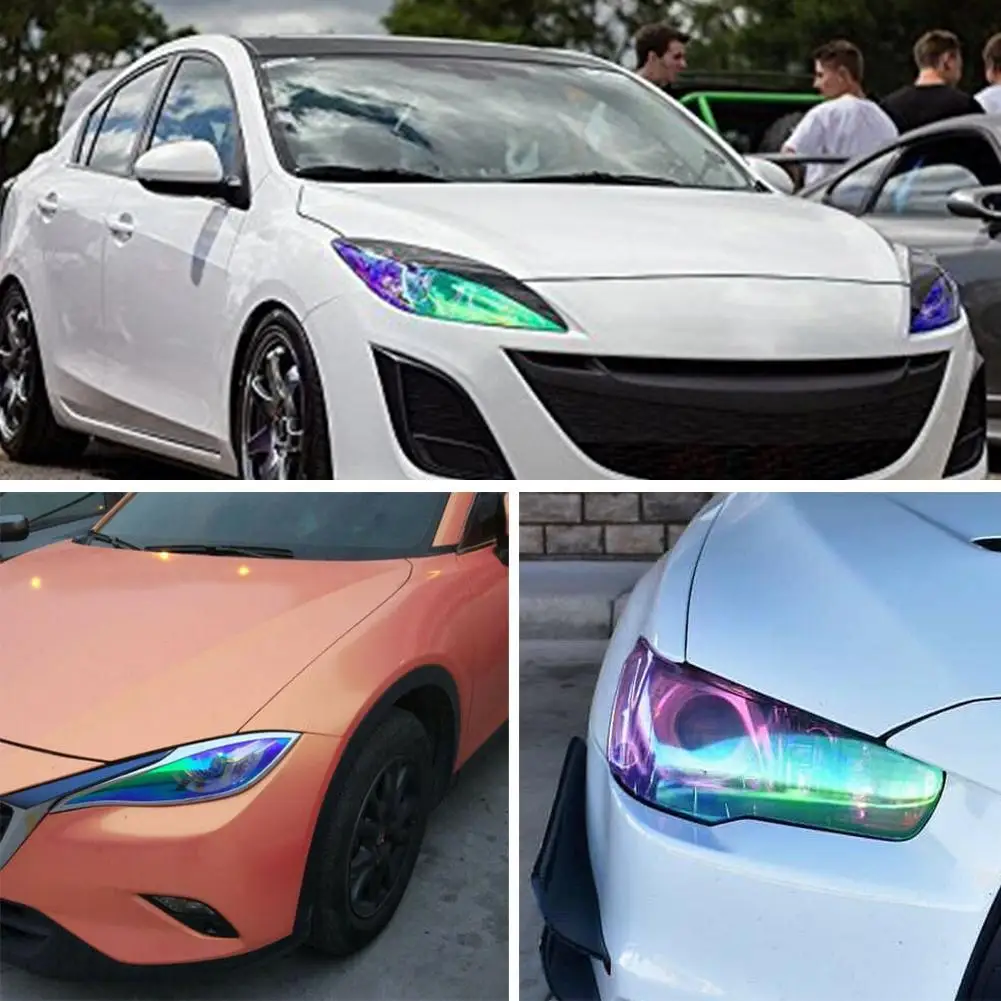 Автомобильная световая наклейка для фар Тонирующая виниловая пленка изменяющая