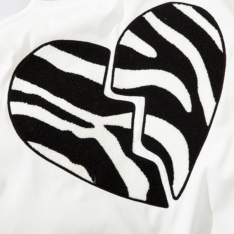 2021 Baseball Winter Mens Jacket Broken Heart Embroidery Hip Hop Zipper Thick Jackets Men Fashion Casual Streetwear Tops Coat