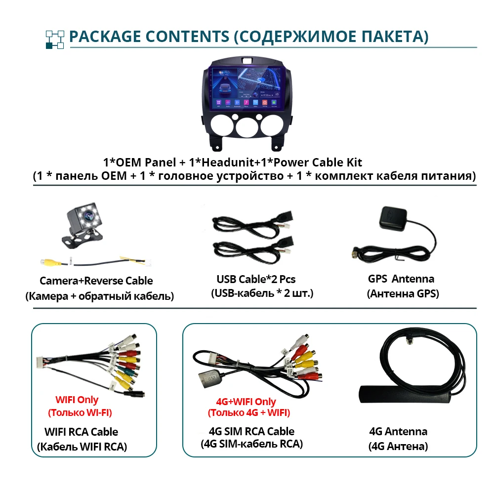 

2DIN Android10 Car Radio For MAZDA 2 2007-2013 GPS Navigation Bluetooth Player Car Multimedia Player Auto Radio Car Receiver IGO