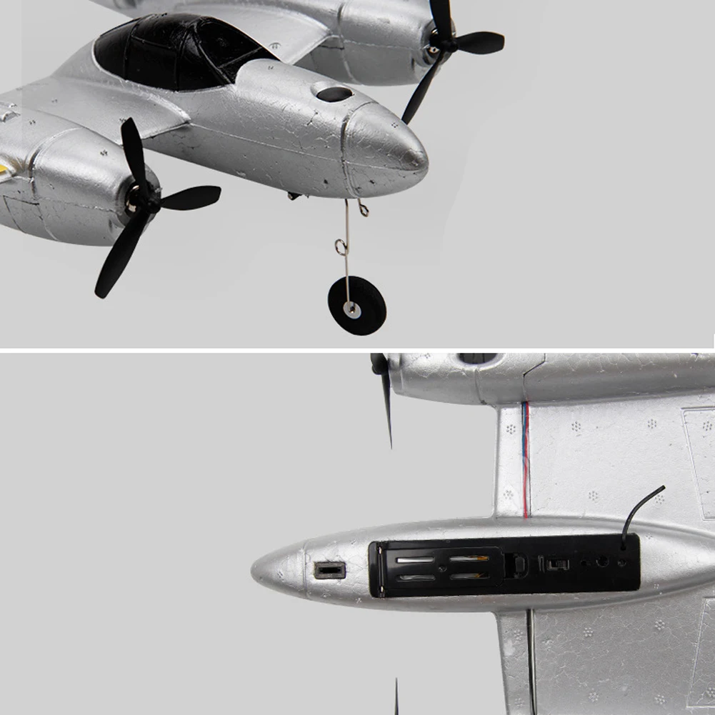 P38 2 4G модель DIY Детский Дрон игрушка самолет Мини RC планер Крытый фиксированное