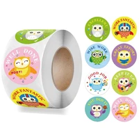 500pcsroll animals cartoon stickers for kids toys sticker various cute owl designs pattern school teacher reward sticker