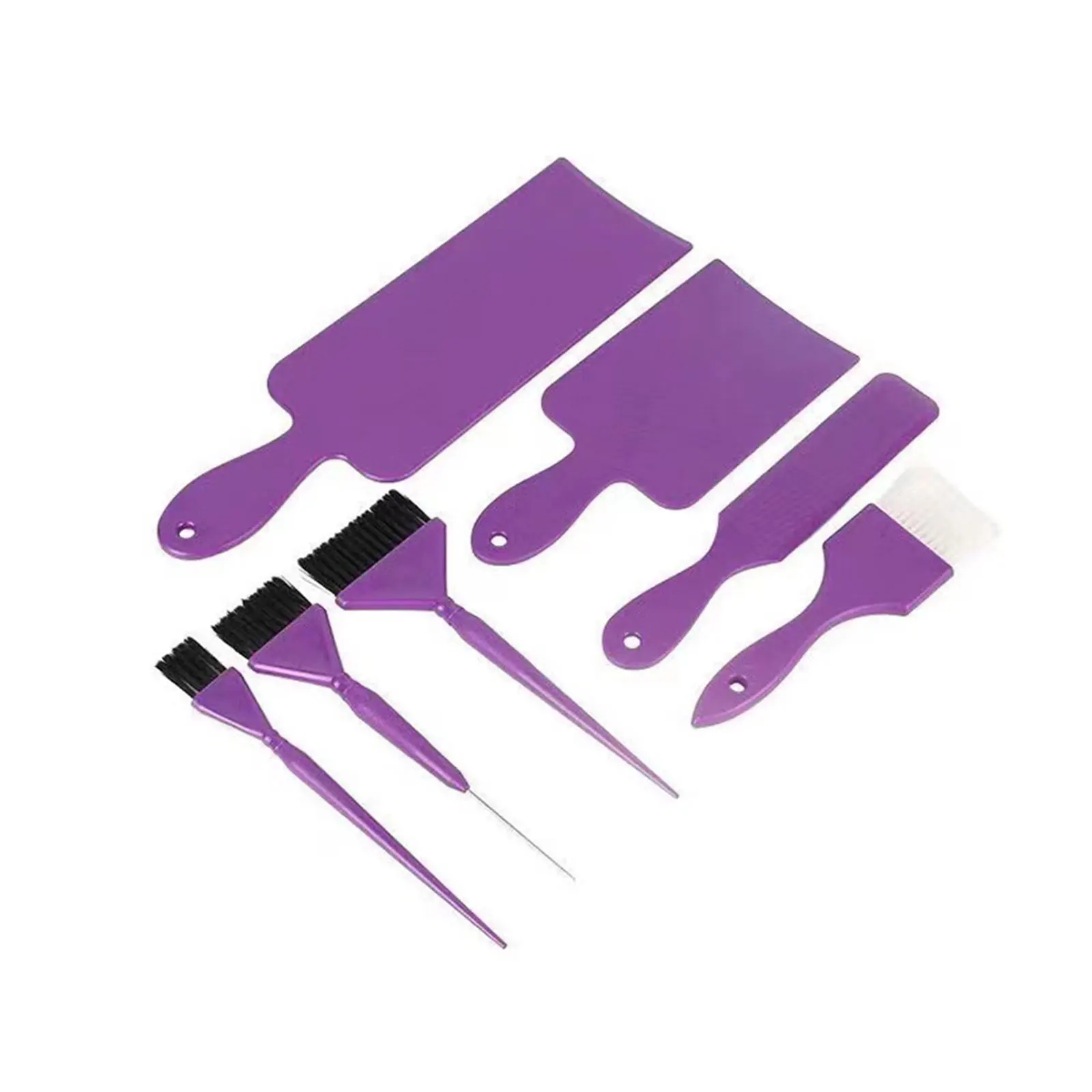 

7pcs/set Hair Dying Board Brushes Plastic Stirring Pro Salon Barber Hairdressing Set Salon Easy-cleaning Dying Tools