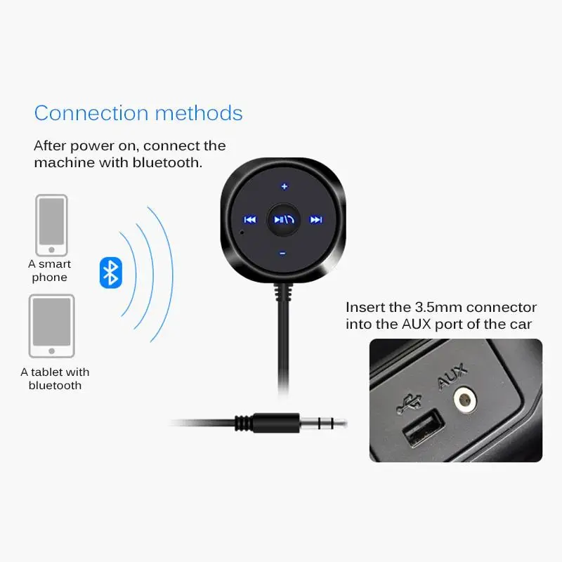 Автомобильное зарядное устройство AOZBZ USB прикуриватель Магнитная база Bluetooth MP3 3 5