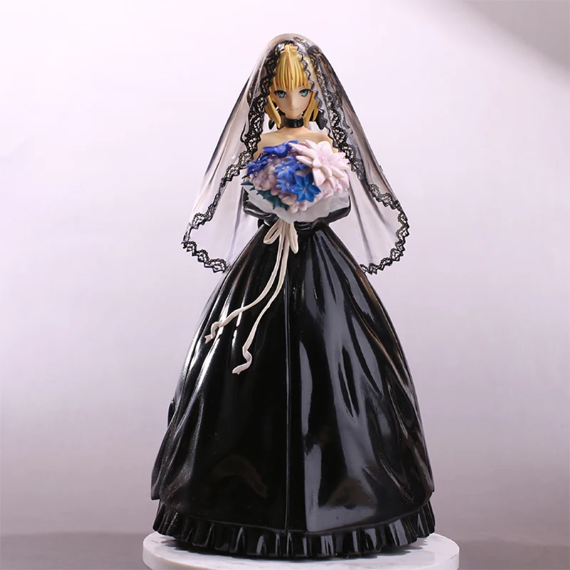 

Hentai Anime Figures Fate Grand Order Saber Black Royal Wedding Dress 10th Anniversary Edition Sexy Action Figure Toys Doll