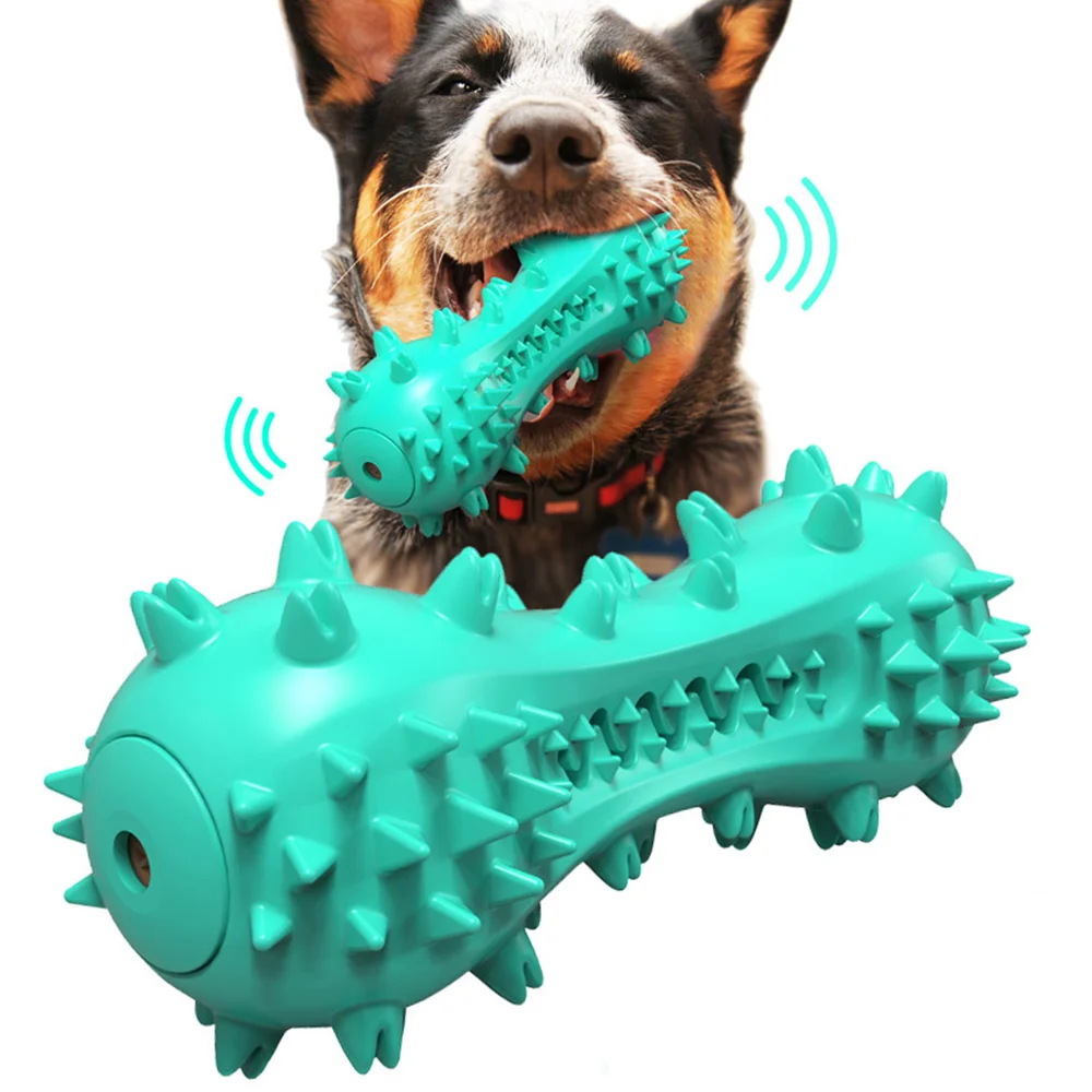 

Dog Chew Toys for Aggressive Chewers Dog Toothbrush Durable Toys for Small Middle Larger Dogs Rubber Bone for Teeth Cleaning