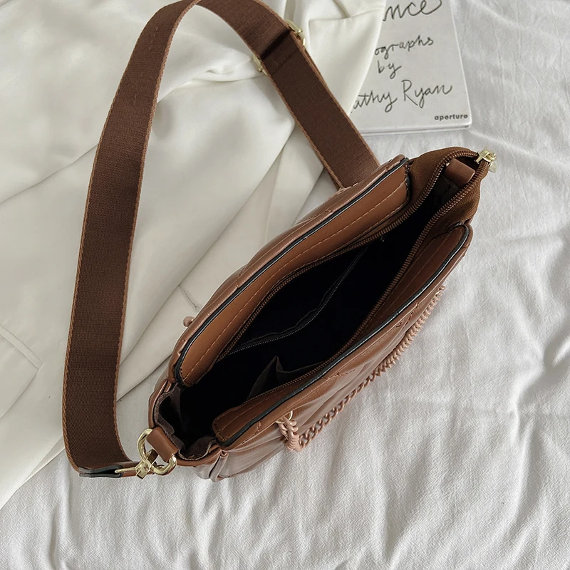 Роскошная дизайнерская женская сумка-мессенджер на одно плечо простая белая