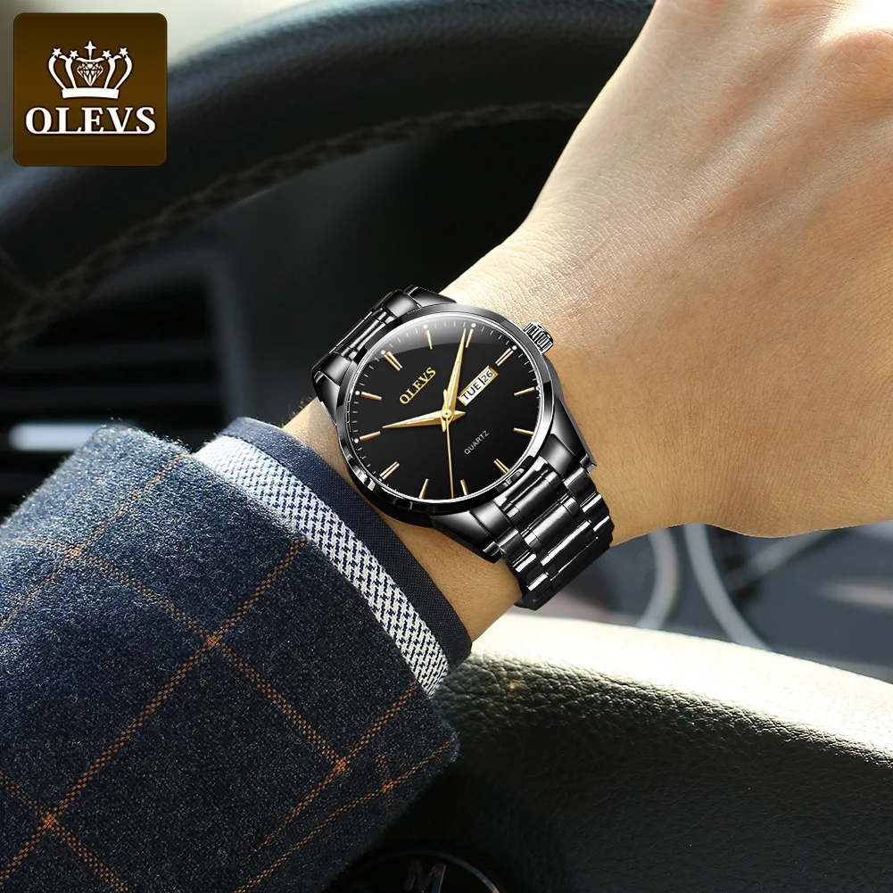 Часы наручные мужские кварцевые водонепроницаемые светящиеся с календарем и