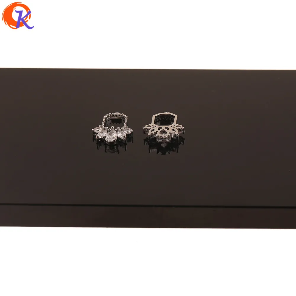 Cordial Design 30Pcs 13*18MM Jewelry Making/Earrings Connectors/Genuine Gold Plating/DIY CZ Charms/Hand Made/Earring Findings | Украшения и