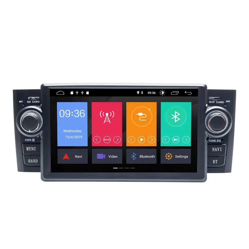 Авторадио 4G 64G DSP 1Din Android 10 автомобильный dvd плеер для Fiat Grande Punto Linea 2007 2012 gps