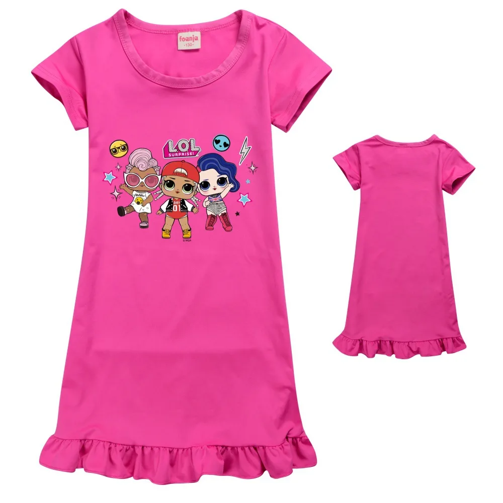 Лига Легенд детское платье для девочек с короткими рукавами и мультяшным принтом