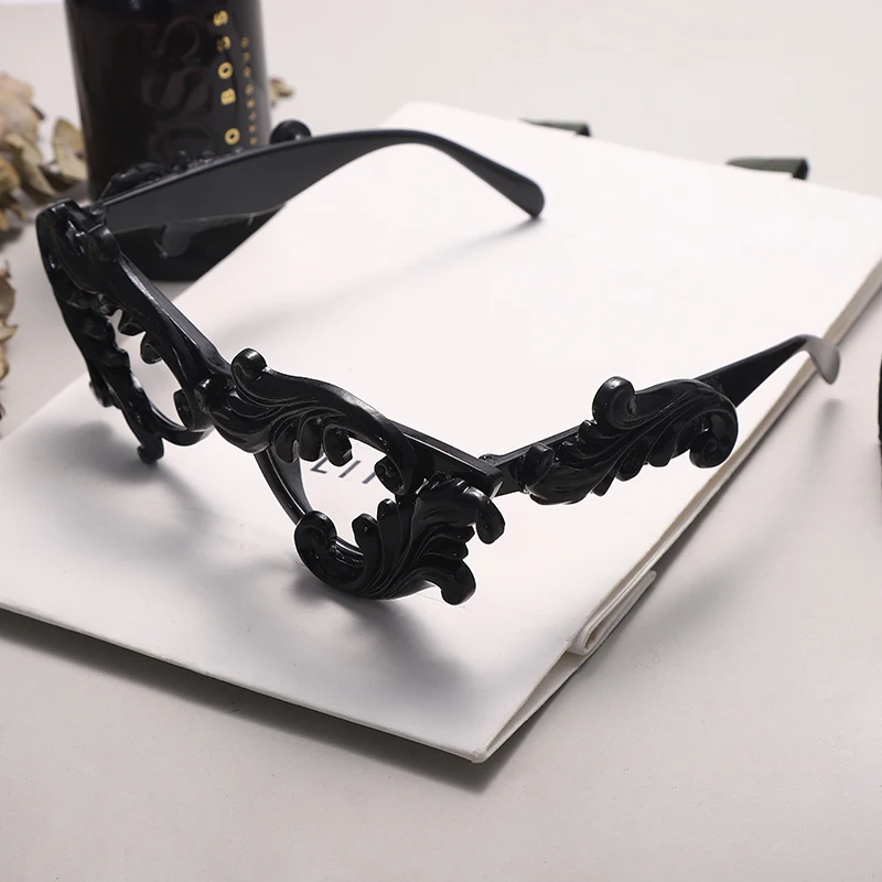 Новинка барокко Солнцезащитные очки роскошные цветочные оправы женские кошачий