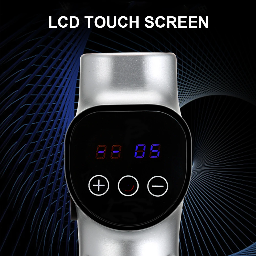 

High Frequency Deep Muscle Massage Gun Body Relaxation Slimming Shaping Pain Relief Fitness Massager Fascia Gun with LCD Display
