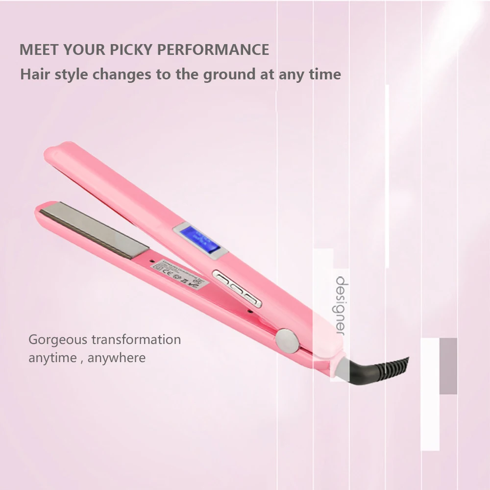 Горячая ультразвуковая инфракрасная утюжок для ухода за волосами ЖК дисплей