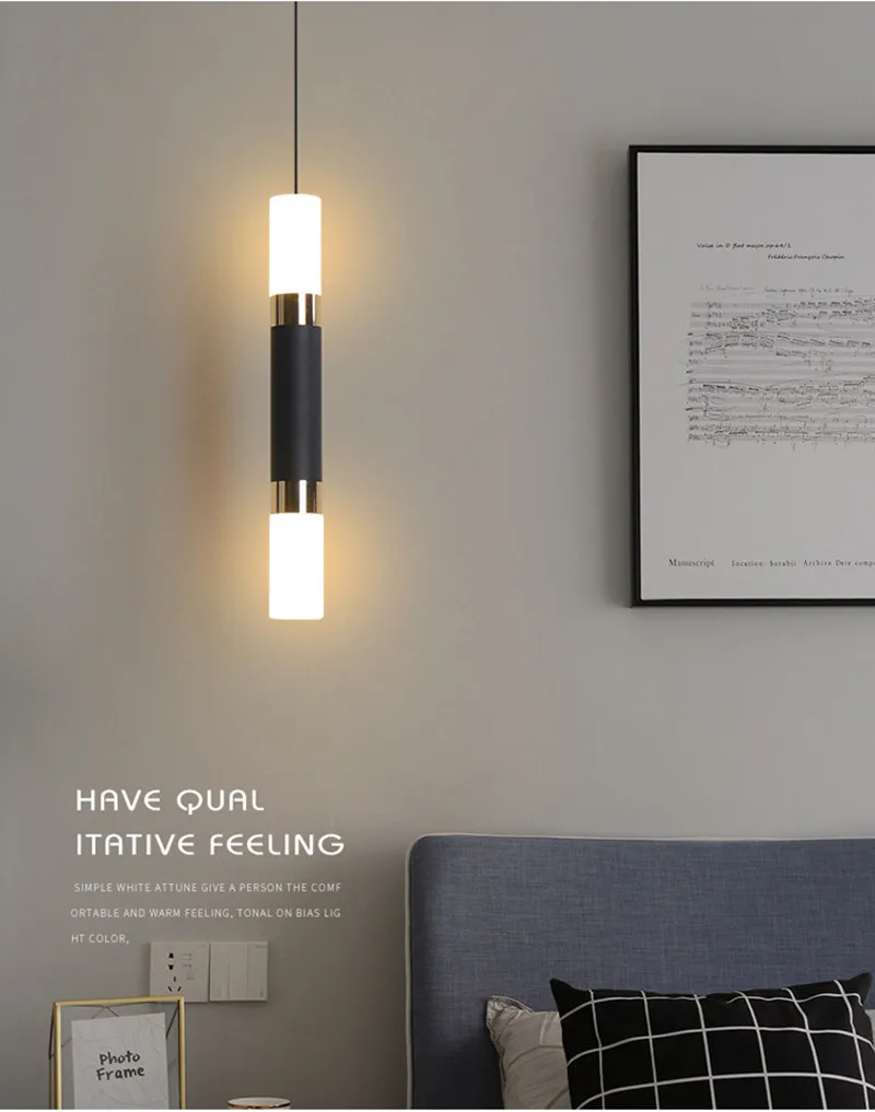 

Led Pendant Light Dual Light Sources Glow up And Down Droplight Luminaire Kitchen Island Dining Room Shop Bar Counter Decoration