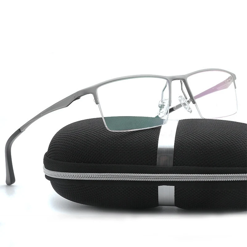 Алюминиевая оправа для очков мужские полуоправы оптические очки близорукости