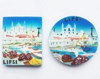 qiqipp greek tourist attractions commemorate refrigerator stickers relief scenery magnetic stickers