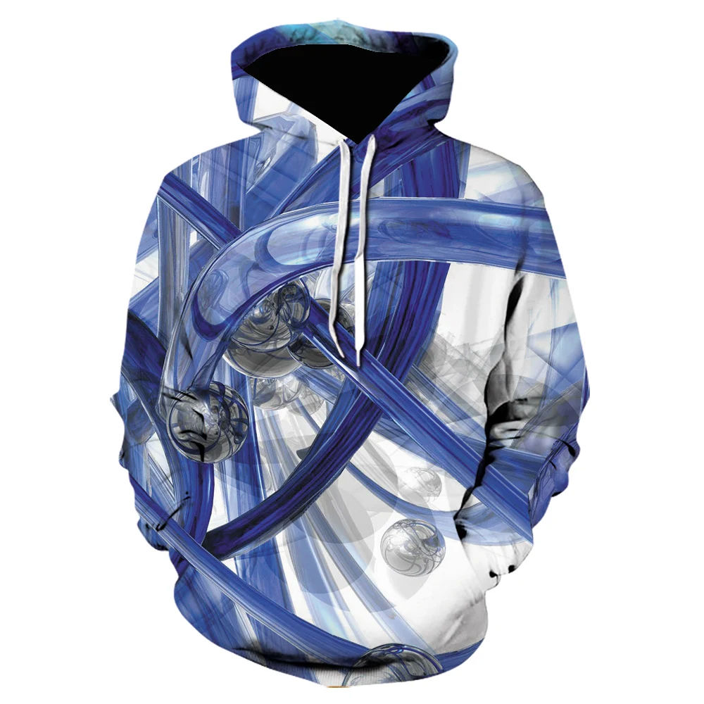 

Spring and Autumn New 3D Men's Square Plaid Sweater Comfortable Pullover Hoodie for Boys and Girls