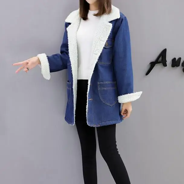 Осенняя куртка Женская джинсы уличная одежда размера плюс большие 3xl 4xl 5xl