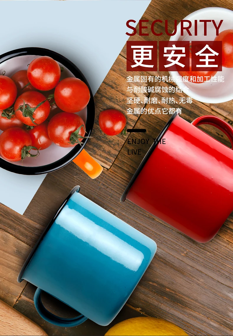 Винтажная эмалированная Минималистичная кружка-Поттер керамическая ручка для