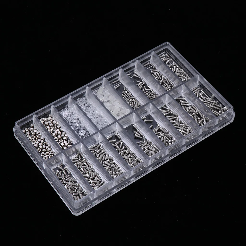 

Eyeglasses Nose Pads Screws Plastic Cap Cross Tip Screws 900pcs for Glasses