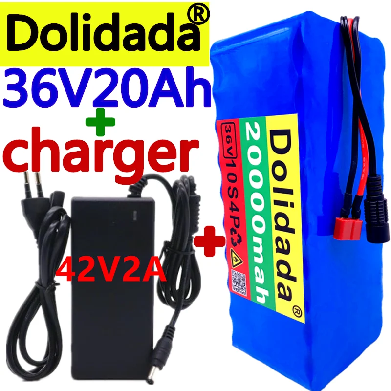 

2021 Original 36V battery 10S4P 20Ah battery pack 500W high power battery 42V 20000mAh Ebike electric bike BMS+42V2A Charger