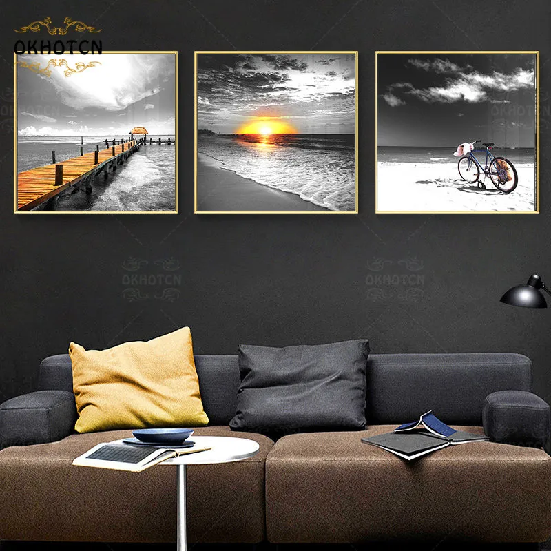 

Black White Photography Scenery Picture Home Decor Wall Art Canvas Painting Landscape Poster Modern Art Decor for Living Room