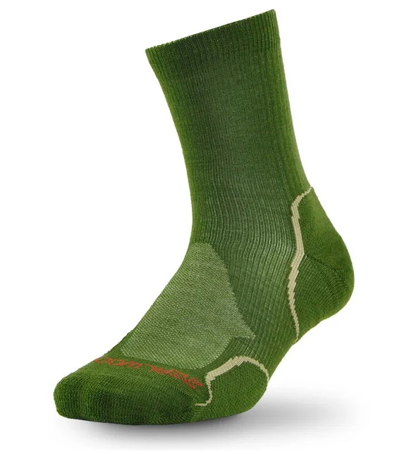 1 pair dark green Носки из мериносовой шерсти, ZEALWOOD Athletic cushit Crew hiking& походные носки, 1/3 пар - Цвет: 1 pair dark green