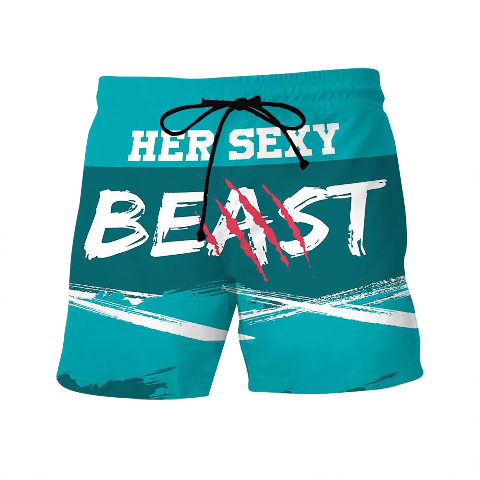 

News Hot Men's Shorts Drawstring Special Funny Print Beer Festival Beach Casual Trouser Swimming Shorts Men korte broek mannen