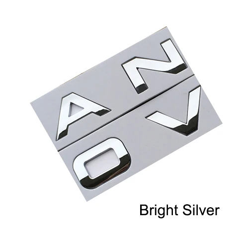 Bright Silver Хромированный автомобильный Стайлинг передний или задний автомобильный стикер с номером крышка автомобильный Стиль чехол для Range Rover аксессуары - Название цвета: Bright Silver