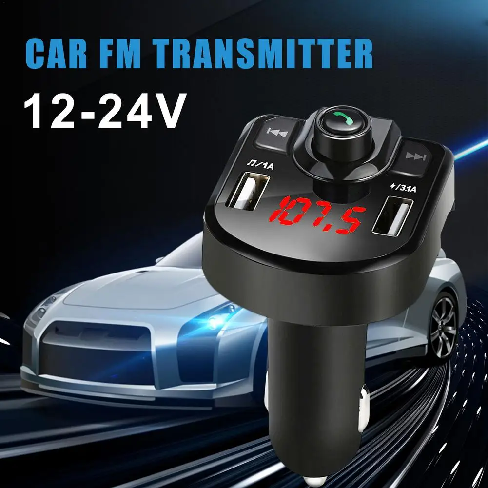 

12-24V Car BT FM Transmitter Music Player AUTO MP3 Player Receiver Dual USB Charger Fast Charging Adapter FOR Car Accessories