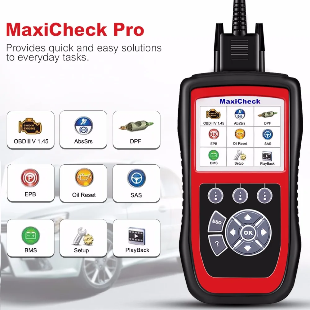Autel MaxiCheck Pro OBD2 сканер диагностический для автомобиля EPB/ABS/SRS/SAS функция обновление