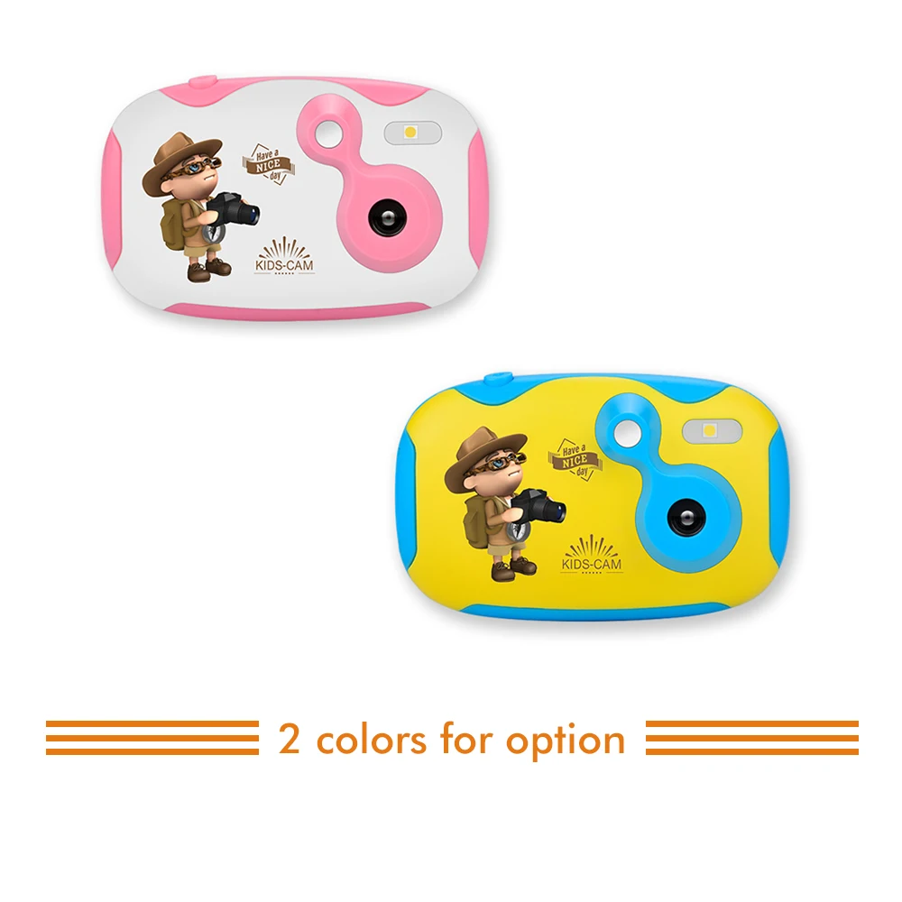 Детская цифровая мини видеокамера с мультяшными наклейками праздничный подарок
