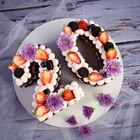 SHENHONG ПЭТ Пластик торта 81012 дюймов цифрами Трафареты с Ножи трубопроводы наконечники для выпечки на день рождения Десерт инструмент для украшения