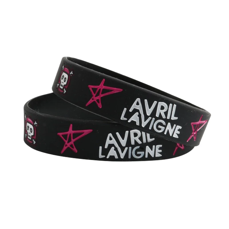 1 шт. Аврил силиконовые браслеты рок ролл Музыка панк звезда модный силиконовый