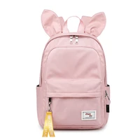 cute rabbit girl school backpack female large capacity kawaii back pack mochila pink women bagpack nylon cartoon schoolbag