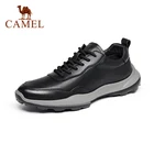 Мужские повседневные кроссовки CAMEL, белые мягкие кроссовки из натуральной кожи, дышащие, универсальные, черные, для осени, 2021
