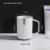 Bar Cup with handle  white and blue