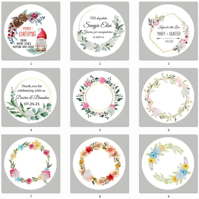 Наклейка на заказ с логотипом 100 шт. свадебная наклейка дизайном