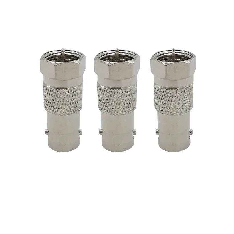 1Pcs Type F Male Plug to BNC Female Jack Straight RF Connector Adapter for CCTV TV Coaxial connector |