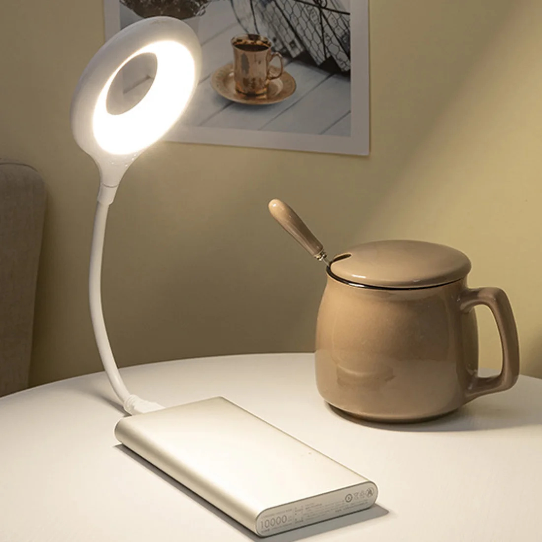 

USB Table Lamp Socket Freely Foldable Portable LED Light No Flicker Soft Light Saving Energy Eye Protection