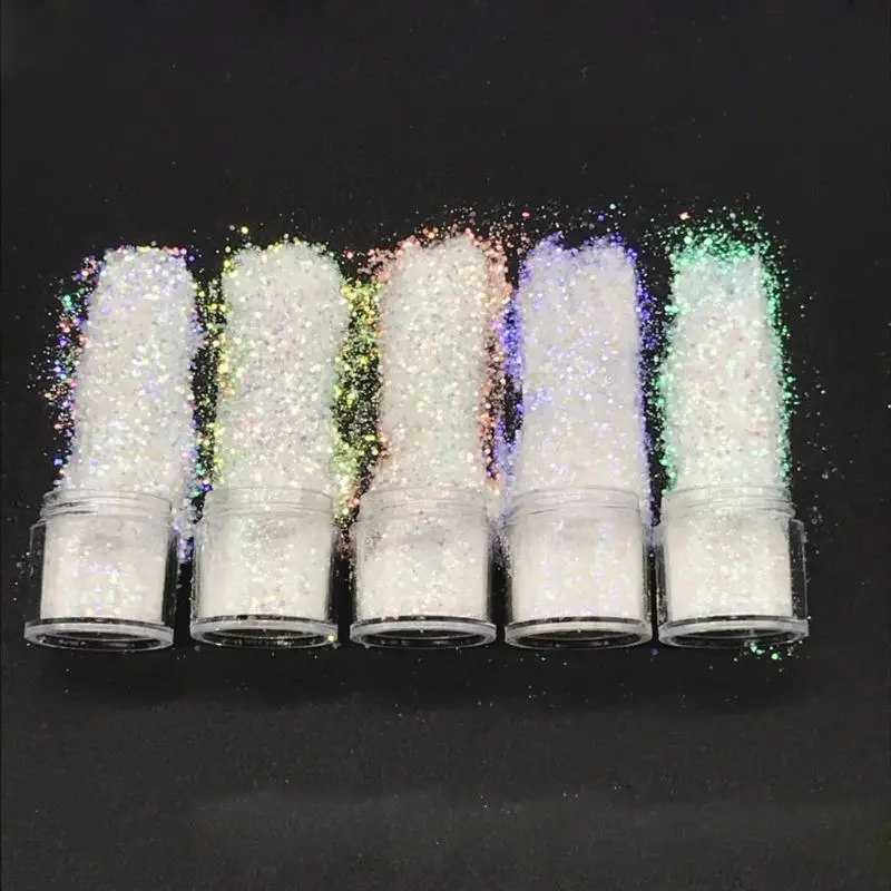 

5 Colors 1mm Mixed Magic Aurora Resin Crystal Sequins Glitter Pigments Kit Colorants Resin Dye Jewelry Making Tools 10ml
