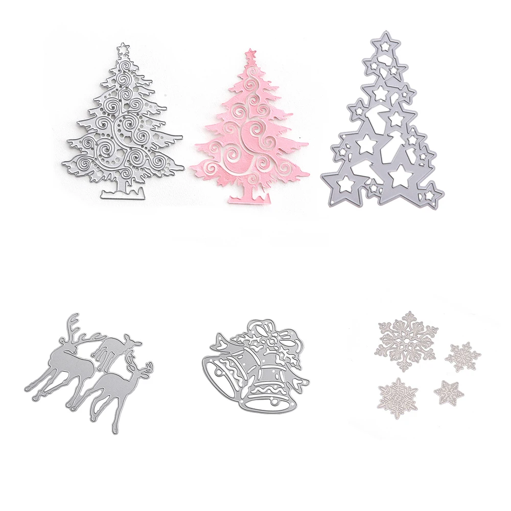 DIY креативные снежинки Вырубные Формы Рождественские металлические штампы
