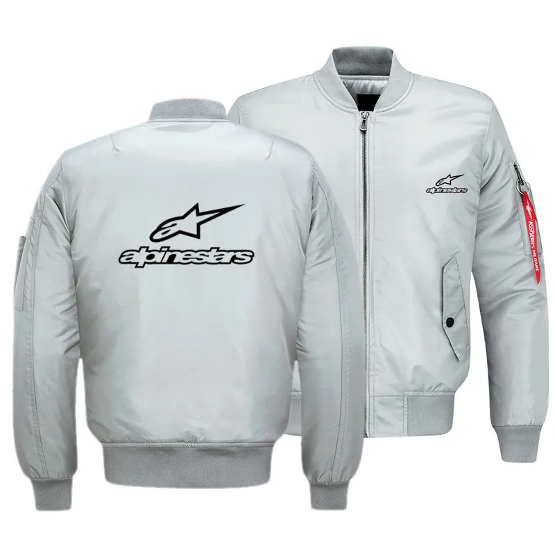 

2021 New Autumn Winter for ALPINESTARS logo jackets Men Fashion Stand Collar One Pilot Jacket Mens Baseball Uniform Coats man