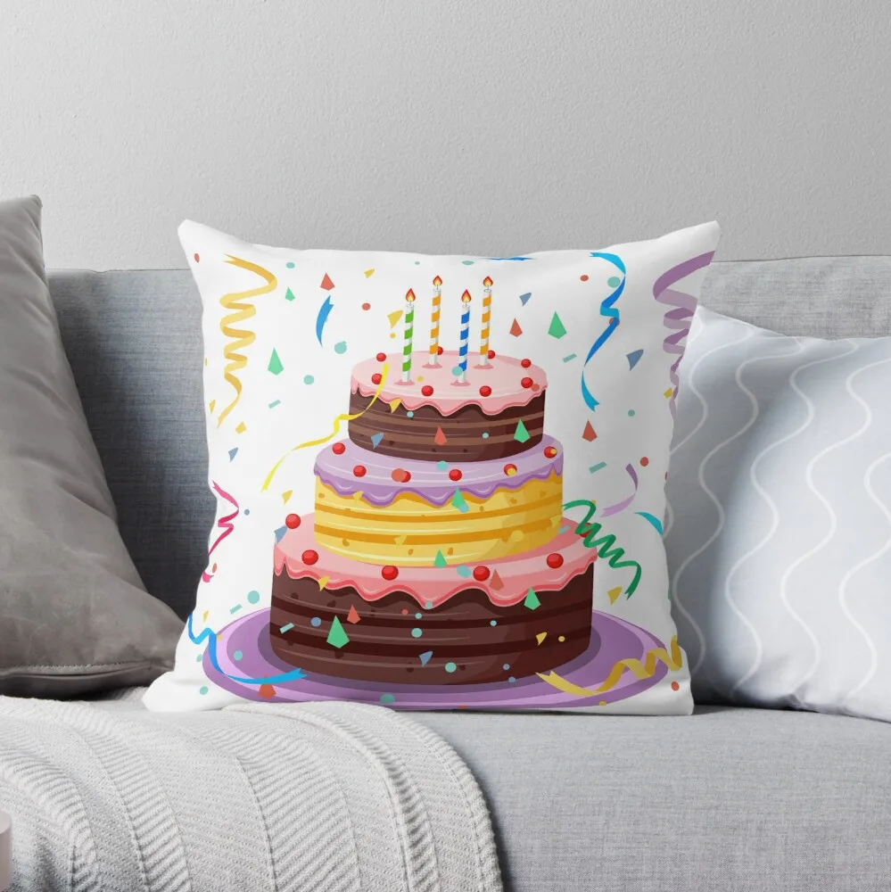 

Наволочка в виде торта на день рождения, 40x40 см, 45x45 см
