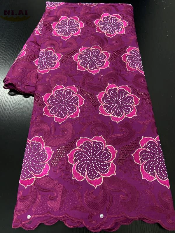 Швейцарская вуаль NIAI швейцарская кружевная ткань со стразами африканская 2020