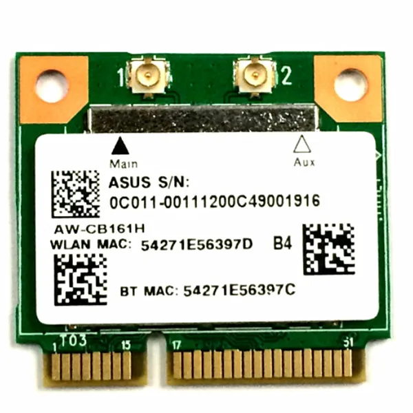 Azurewave AW-CB161N Беспроводной Wi-Fi RTL8821AE 802.11a/b/g/n/ac WiFi 2,4/5,0 ГГц Bluetooth 4,0 комбинированная карта превышает Intel 3160