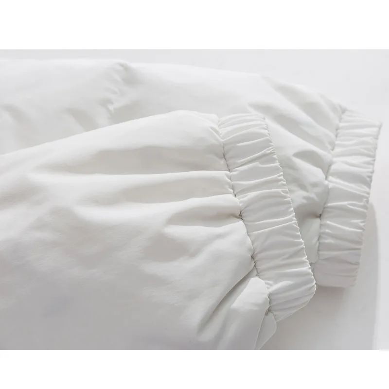 Куртка мужская зимняя на белом утином пуху повседневная однотонная парка